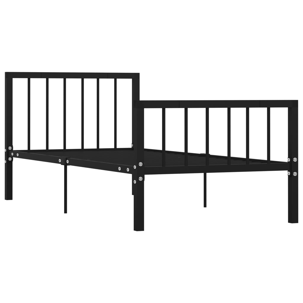 vidaXL Bedframe metaal zwart 100x200 cm afbeelding