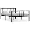 vidaXL voodiraam, must, metall, 120 x 200 cm