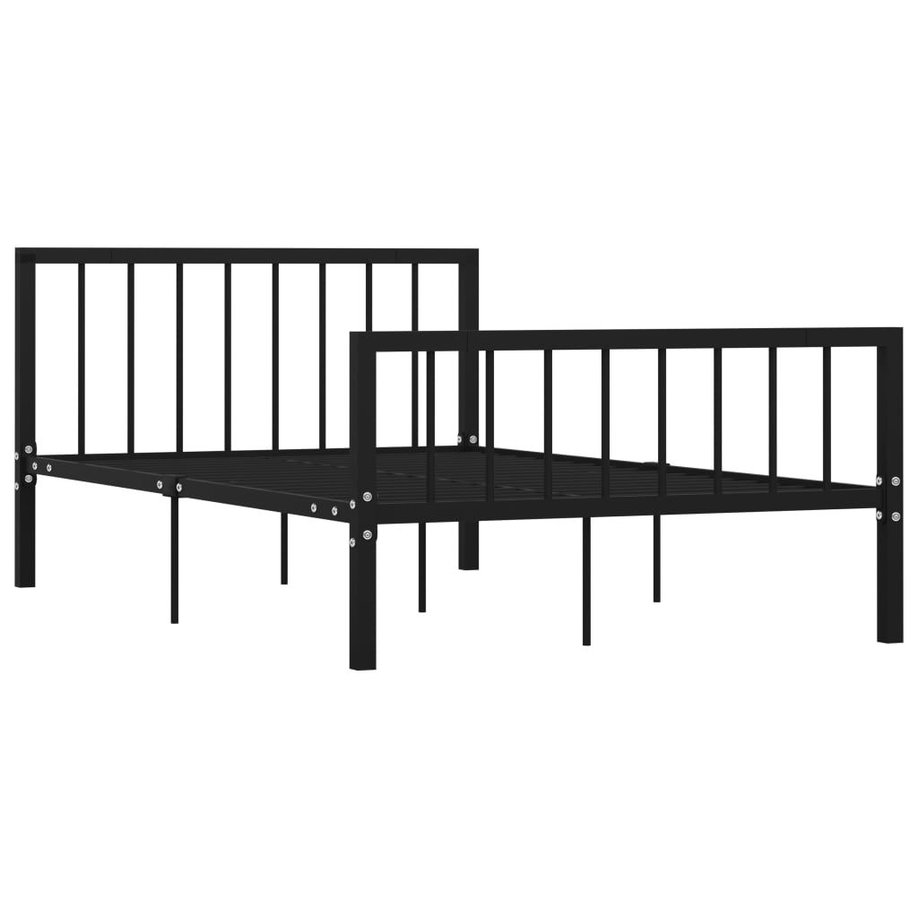 vidaXL Bedframe metaal zwart 120x200 cm afbeelding
