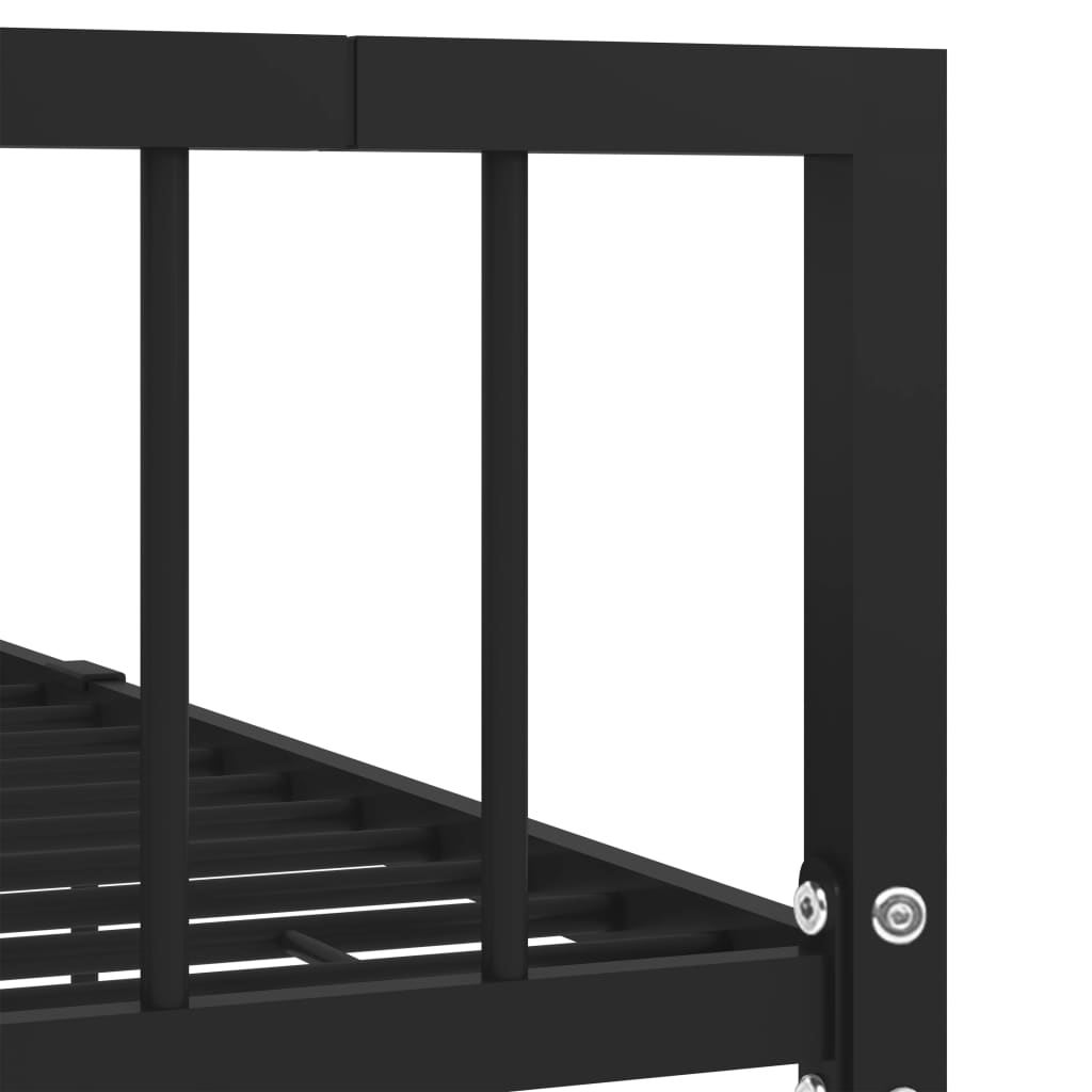 Alternativ bild 4 för VidaXl Sängram I Svart Metall 120X200 Cm