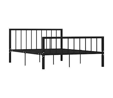 vidaXL Bedframe metaal zwart 140x200 cm
