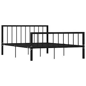 vidaXL Bedframe metaal zwart 140x200 cm