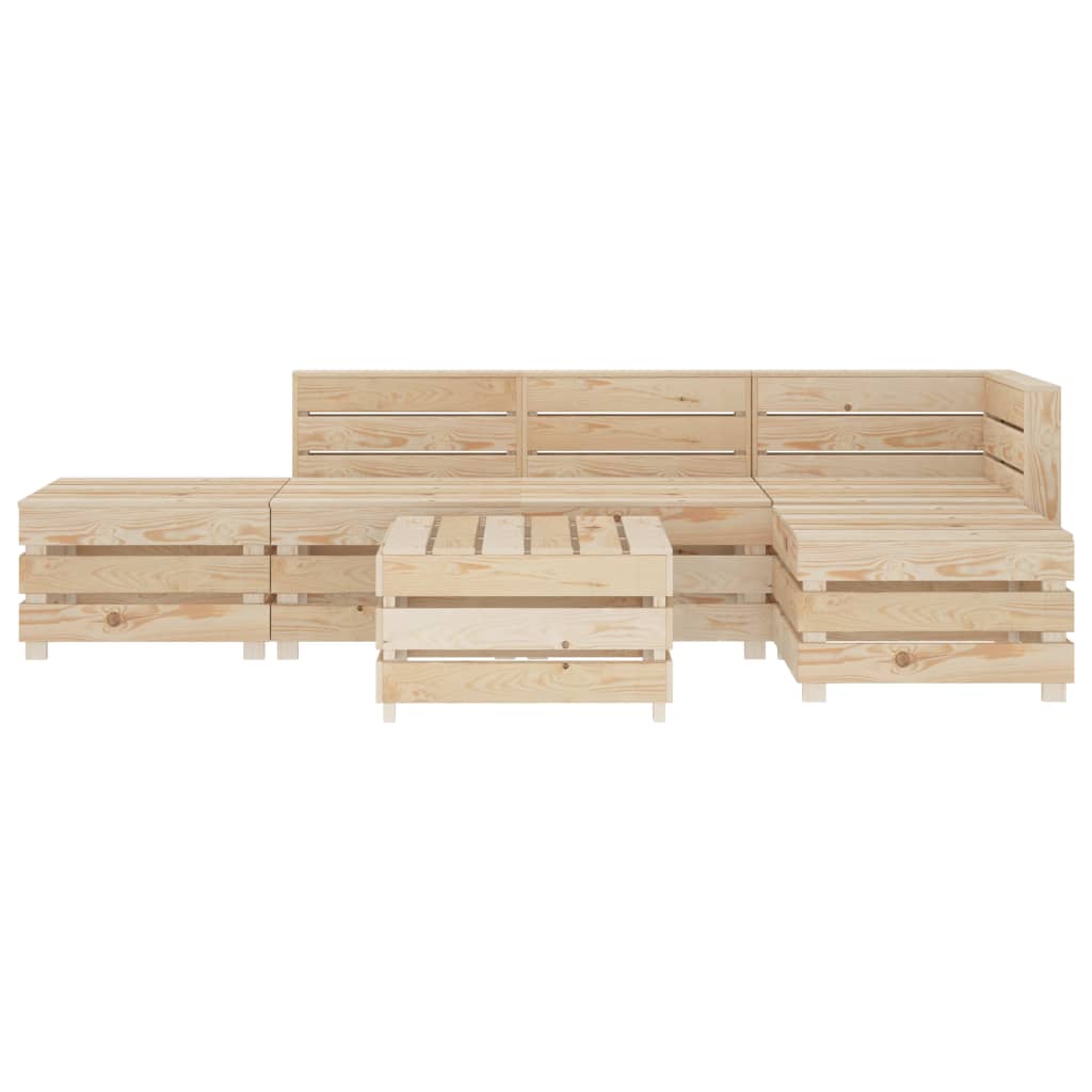 

vidaXL 6-delige Loungeset pallet hout
