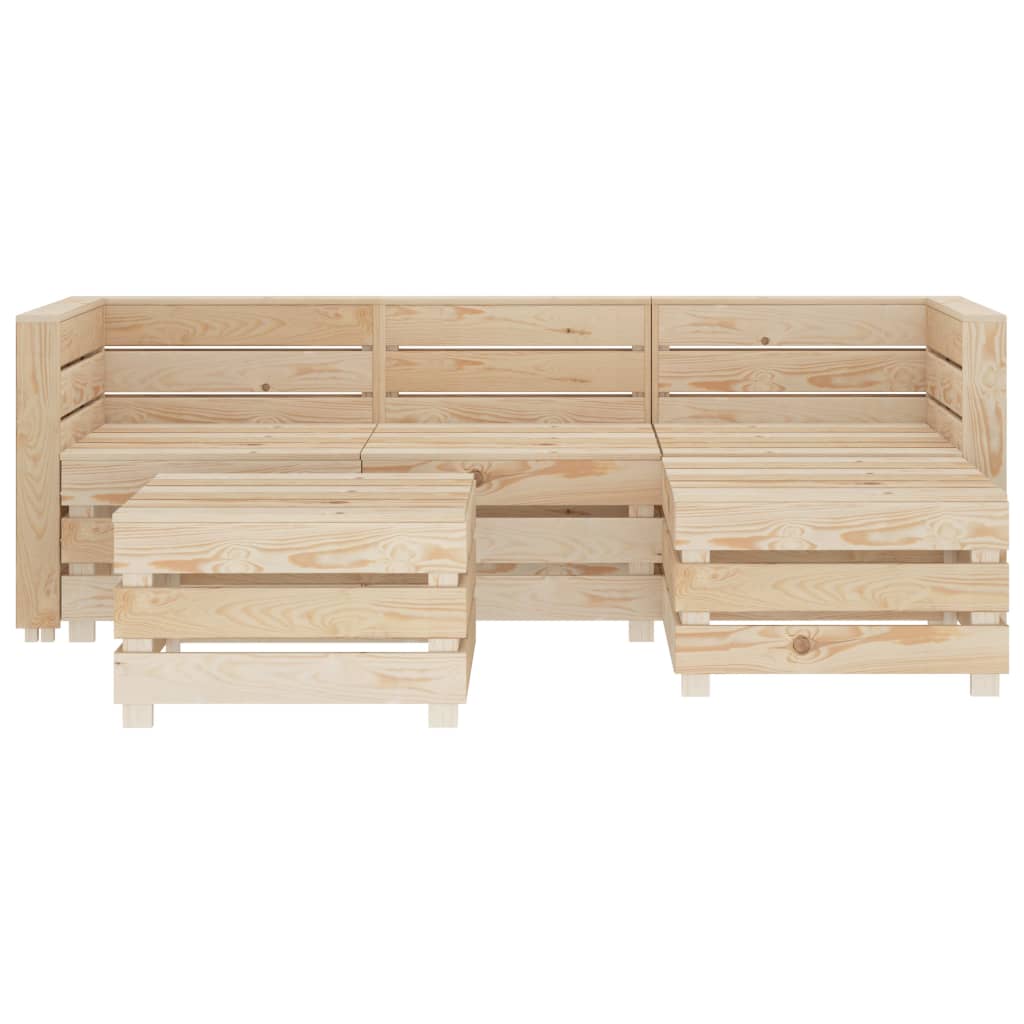 

vidaXL 5-delige Loungeset pallet hout