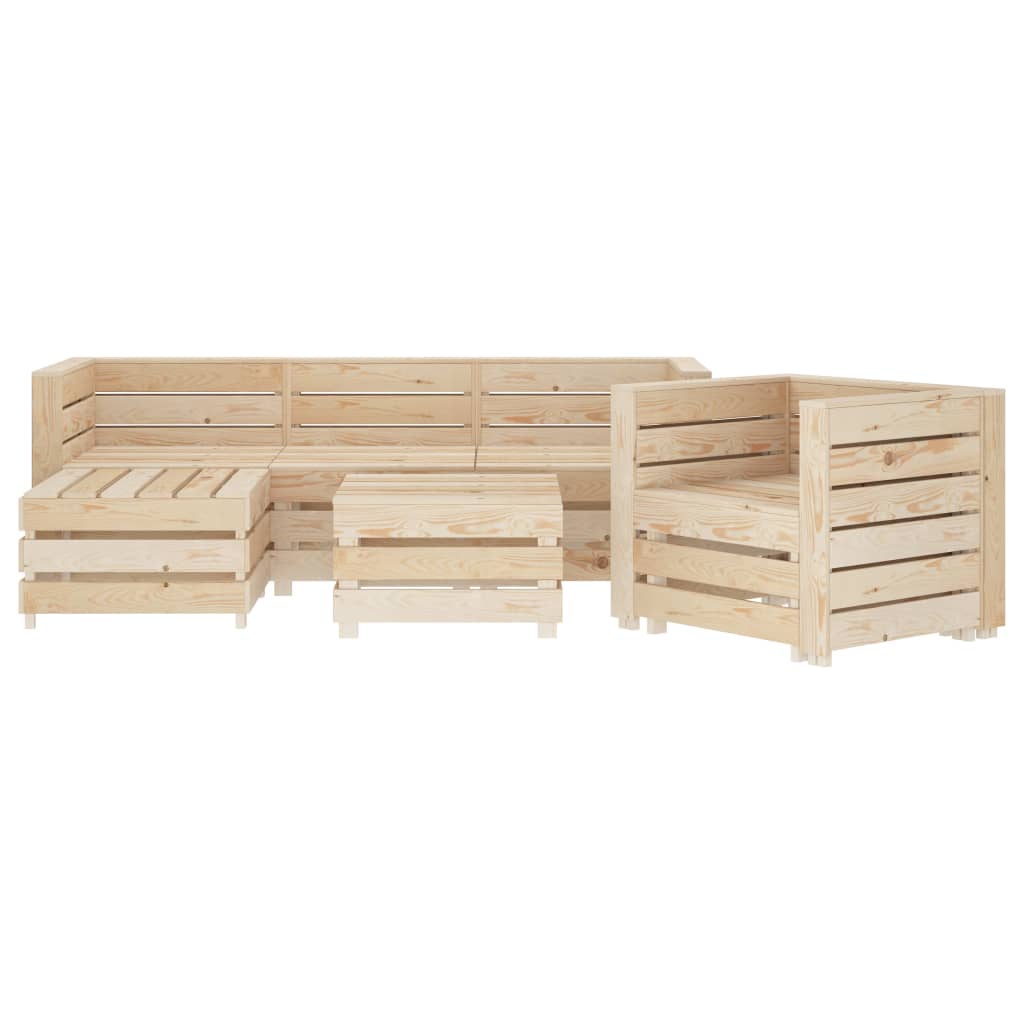 

vidaXL 6-delige Loungeset pallet hout