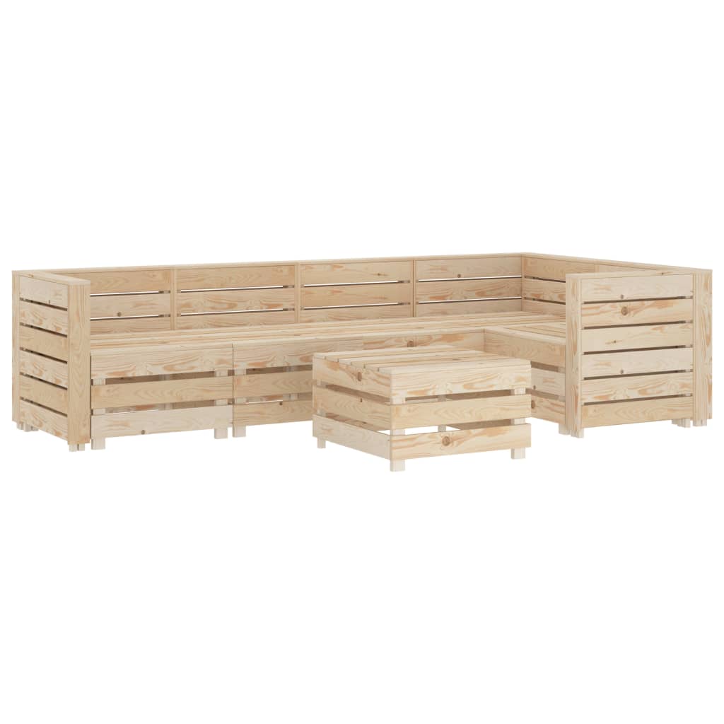 6 Piece Garden Lounge Set Pallets Wood — photo 1 of 16