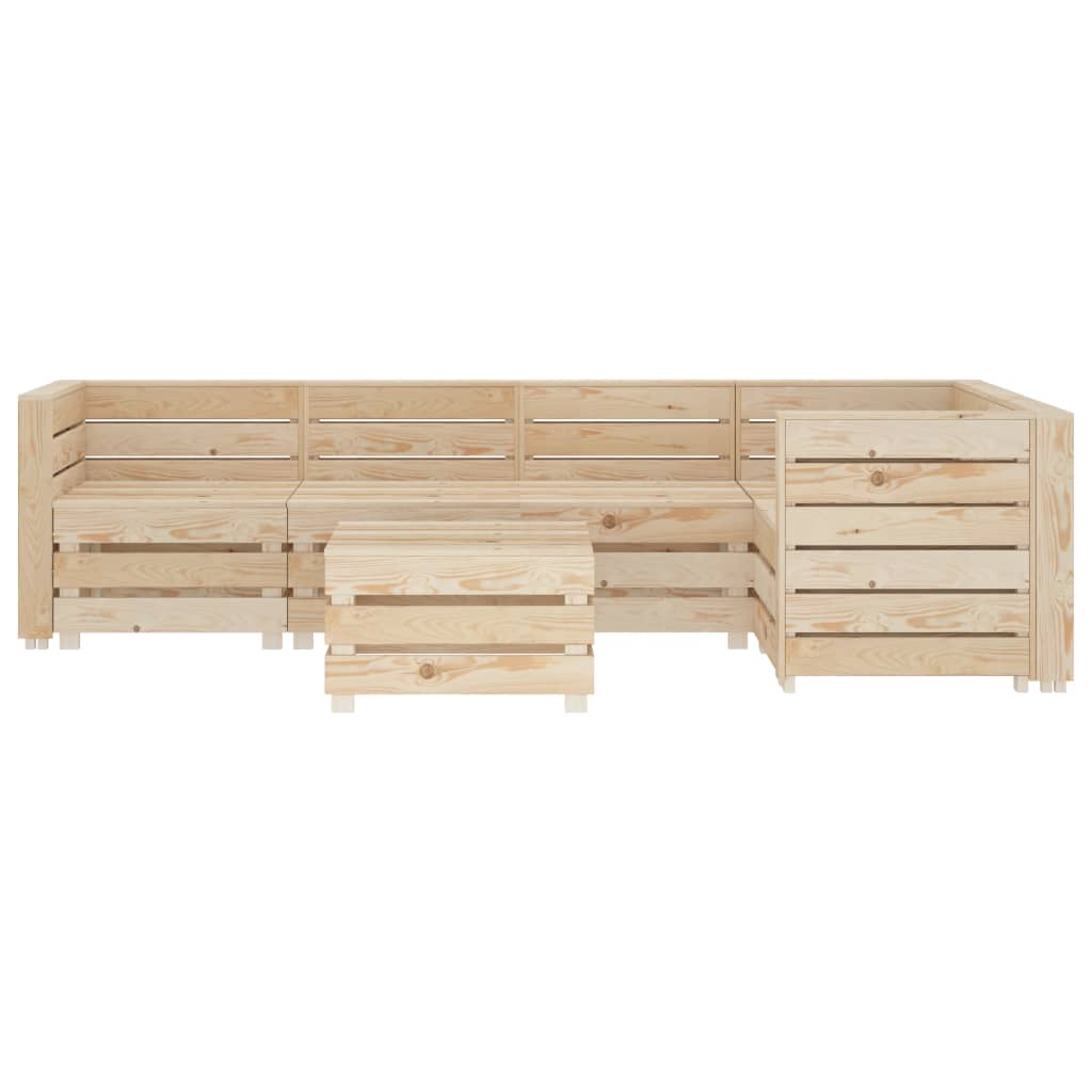 

vidaXL 6-delige Loungeset pallet hout