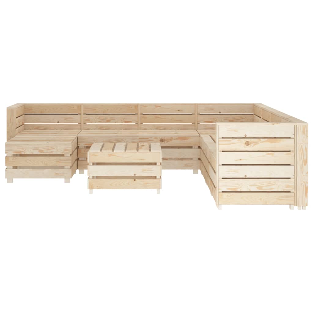 

vidaXL 9-delige Loungeset pallet hout