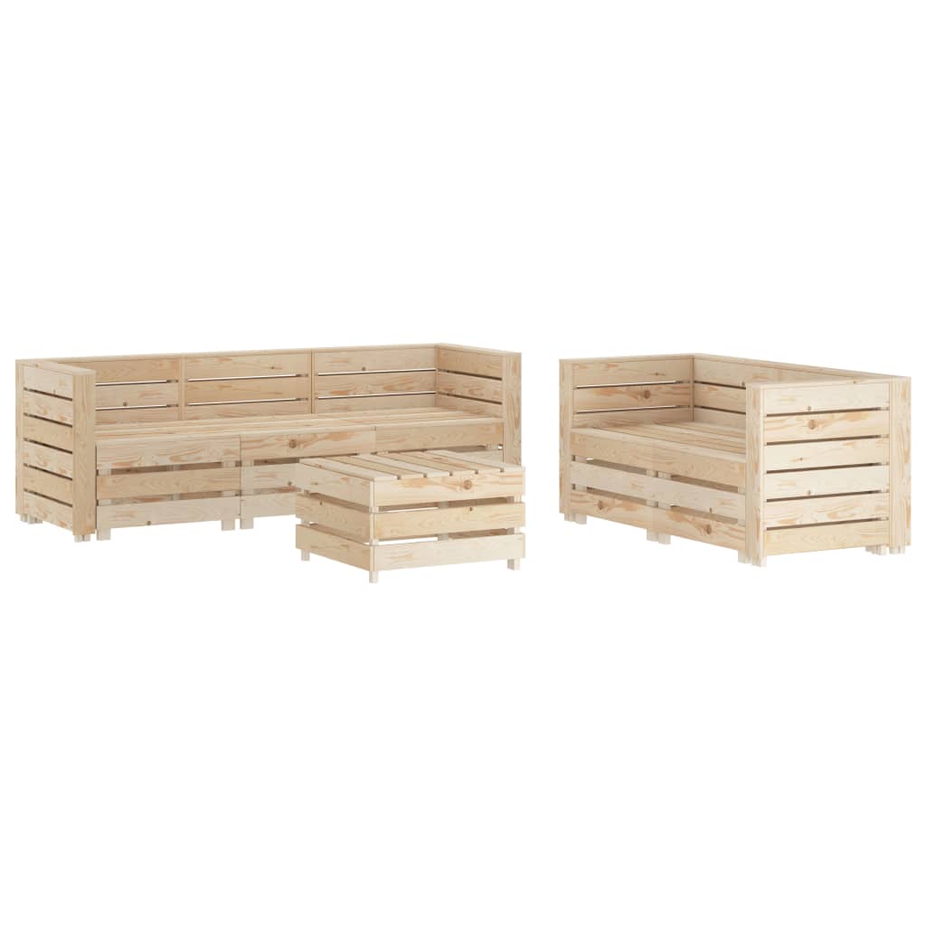 

vidaXL 6-delige Loungeset pallet hout