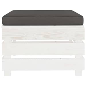 vidaXL Sodo otomanė i&scaron; paletės su antracito spalvos pagalvėle, mediena
