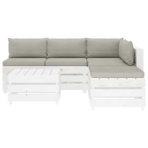 vidaXL Poilsio komplektas i&scaron; palečių su pagalvėmis, 6 dalių, mediena