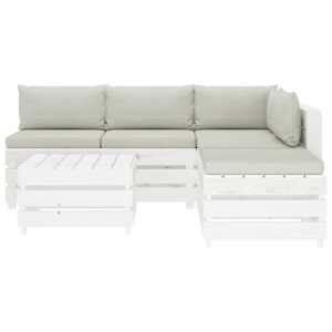 vidaXL Poilsio komplektas i&scaron; palečių su pagalvėmis, 6 dalių, mediena