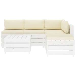 vidaXL Poilsio komplektas i&scaron; palečių su pagalvėmis, 6 dalių, mediena