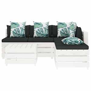 vidaXL Poilsio komplektas i&scaron; palečių su pagalvėmis, 6 dalių, mediena