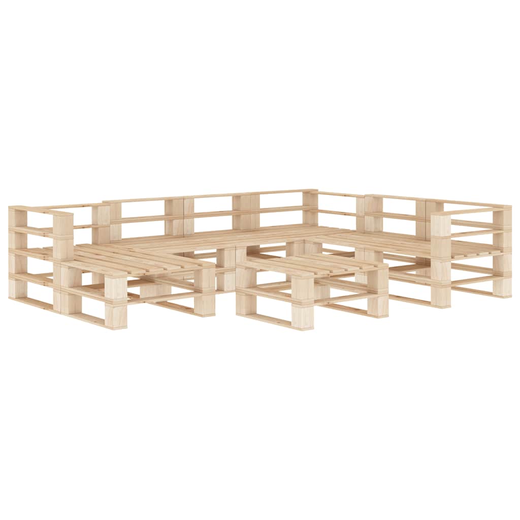 8 Piece Garden Lounge Set Pallets Wood — photo 1 of 16
