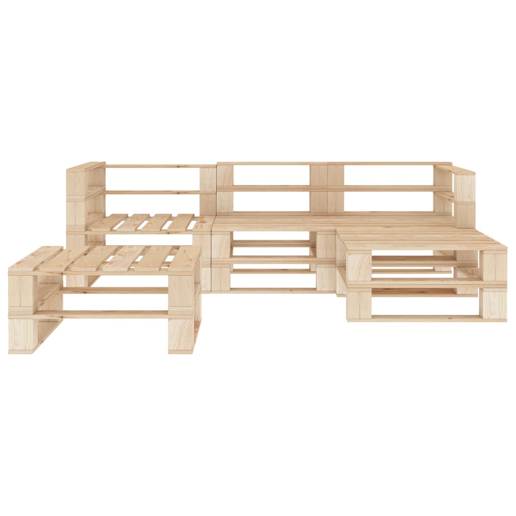 

vidaXL 5-delige Loungeset pallet hout