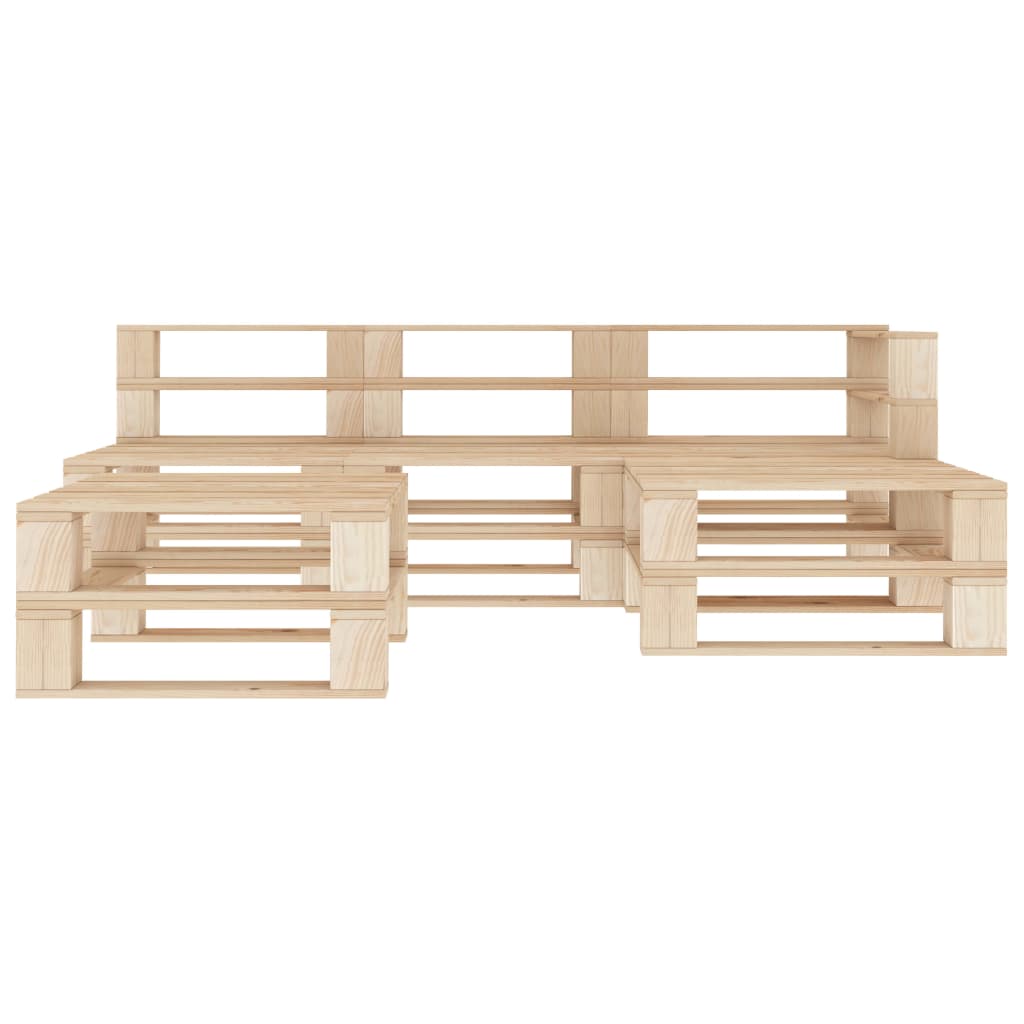 

vidaXL 5-delige Loungeset pallet hout