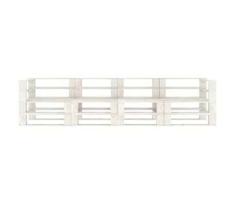 vidaXL Tuinbank 4-zits pallet hout wit