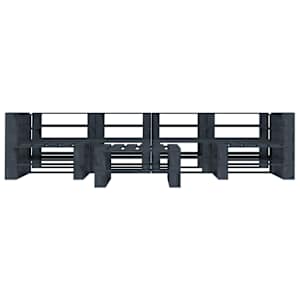 vidaXL Sodo poilsio komplektas i&scaron; palečių, 7 dalių, pilkas, mediena