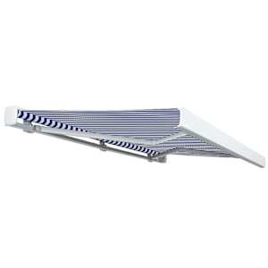 vidaXL Motorizirana kasetna tenda 300x250 cm modra in bela