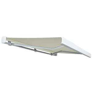 vidaXL Motorizuota kasetinė markizė, kreminės spalvos, 300x250cm