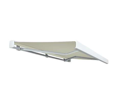 vidaXL Motorizuota kasetinė markizė, kreminės spalvos, 350x250cm