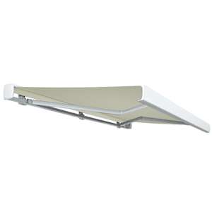vidaXL Motorizuota kasetinė markizė, kreminės spalvos, 350x250cm