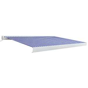 vidaXL mootoriga varikatus 400 x 300 cm, sinine ja valge