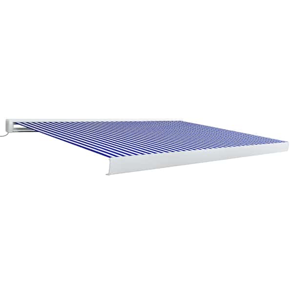vidaXL mootoriga varikatus 400 x 300 cm, sinine ja valge