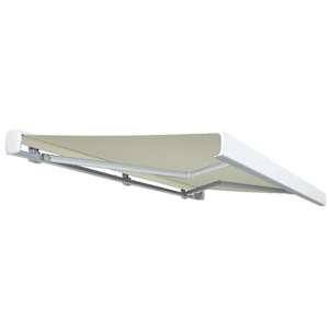 vidaXL Motorizuota kasetinė markizė, kreminės spalvos, 400x300cm