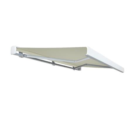 vidaXL Motorizuota kasetinė markizė, kreminės spalvos, 450x300cm