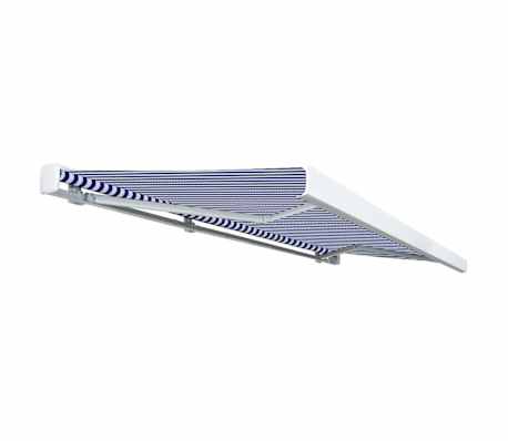 vidaXL k&eacute;k &eacute;s feh&eacute;r motoriz&aacute;lt kazett&aacute;s napellenző 500 x 300 cm