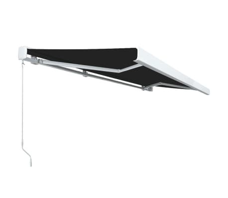 vidaXL Toldo de carrete manual gris antracita 500x300 cm