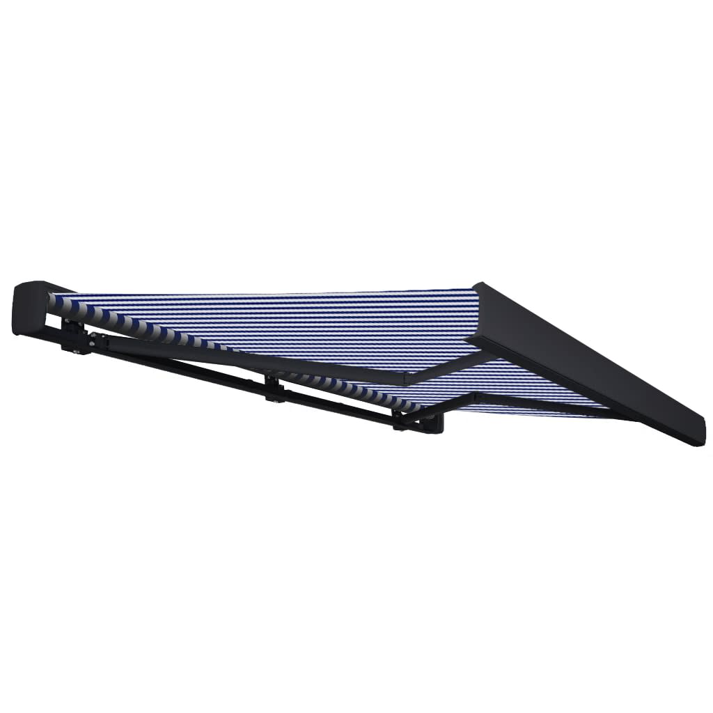 

vidaXL Luifel gemotoriseerd 300x250 cm blauw en wit