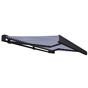 vidaXL Motorizuota kasetinė markizė, mėlyna ir balta, 300x250cm