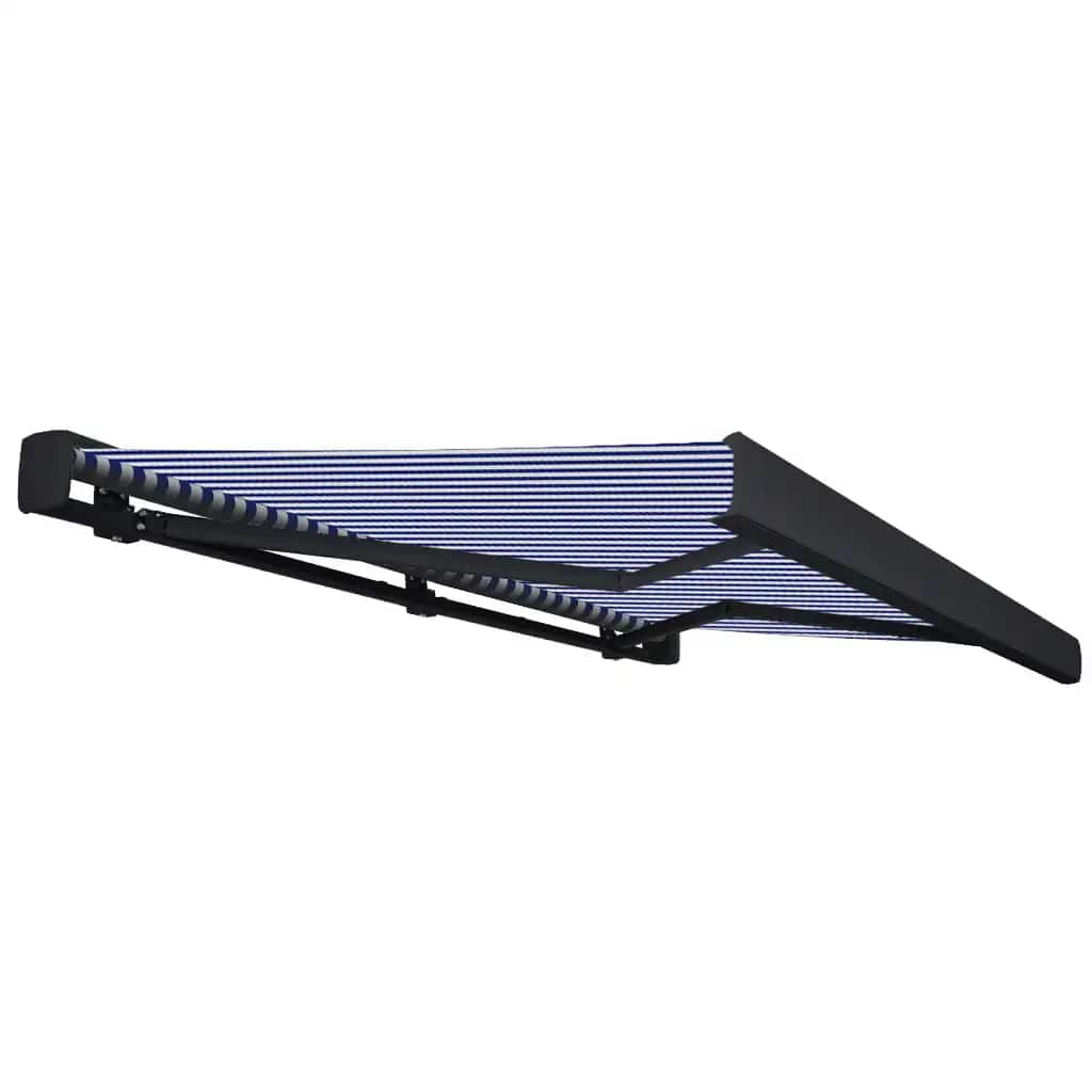 

vidaXL Luifel gemotoriseerd 350x250 cm blauw en wit
