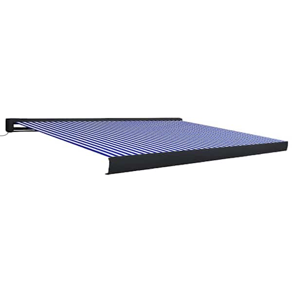 vidaXL mootoriga varikatus 400 x 300 cm, sinine ja valge