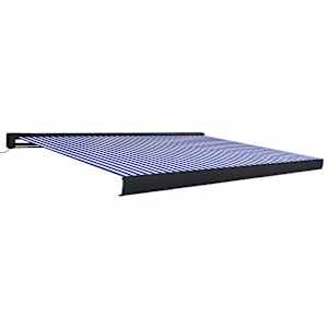 Kazetová markýza s motorem 400x300 cm modrá a bílá - obrázek 2