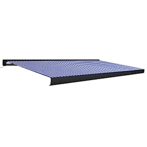 Kazetová markýza s motorem 500 x 300 cm modrá a bílá - obrázek 2