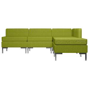 5dílná sedací souprava textil zelená - obrázek 3