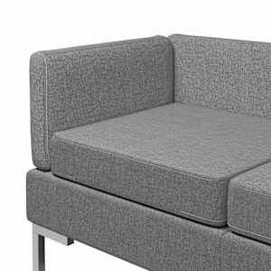 5dílná sedací souprava textil tmavě šedá - obrázek 5