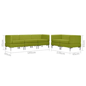 5dílná sedací souprava textil zelená - obrázek 8