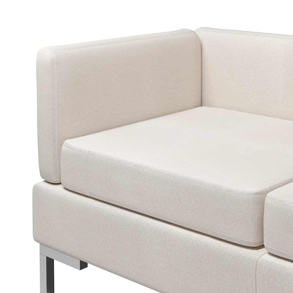 5dílná sedací souprava textil krémová - obrázek 6