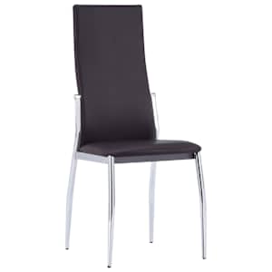 vidaXL Spisestoler 6 stk brun kunstig skinn