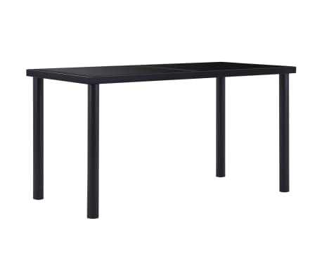 vidaXL Valgomojo baldų komplektas, 9 dalių, rudas, dirbtinė oda