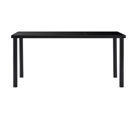 vidaXL Jedilna garnitura 7-delna umetno usnje črna