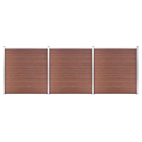 vidaXL aiapaneel, WPC, 526 x 186 cm pruun