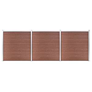 Vrtna ograja WPC 526x186 cm rjava