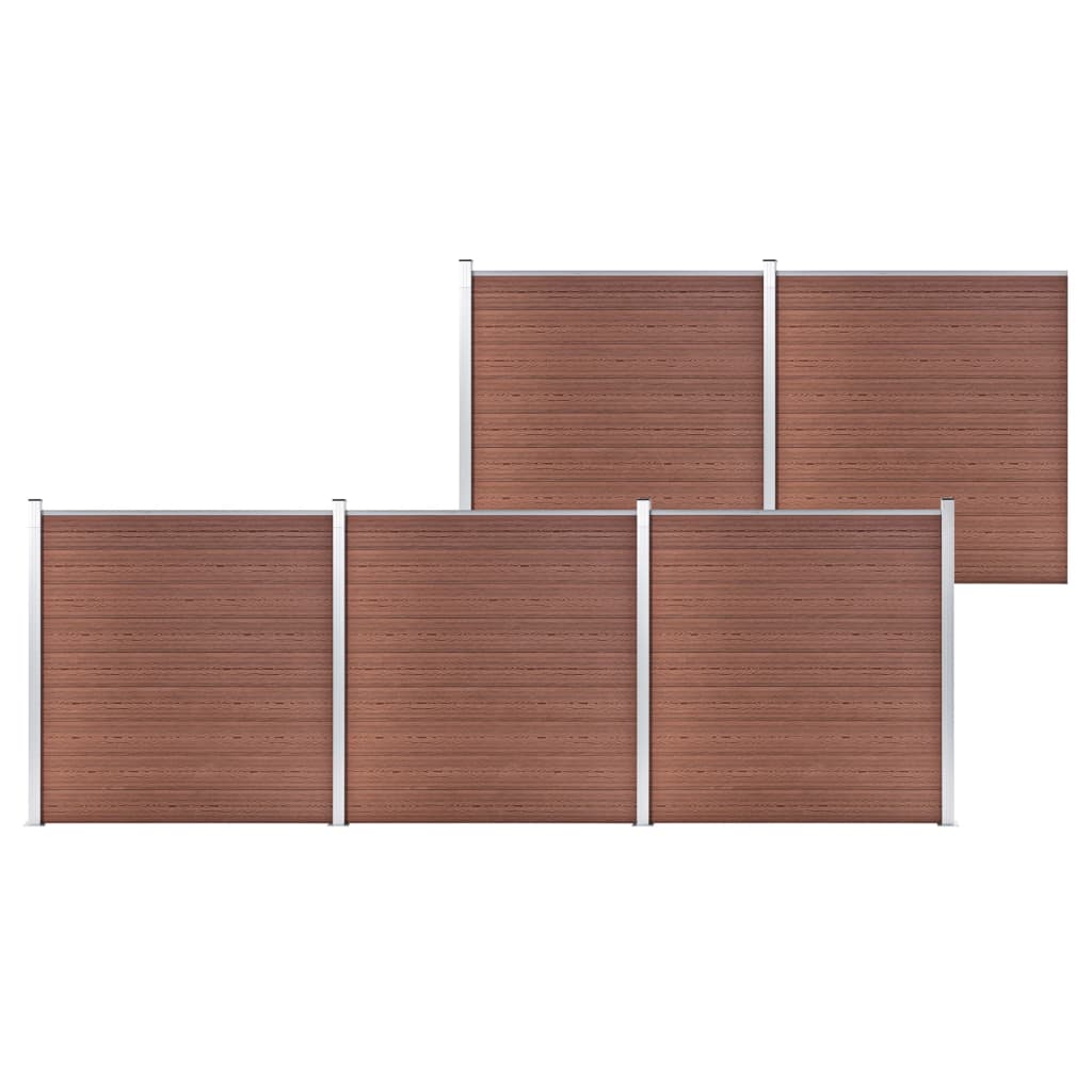 vidaXL Garden Fence WPC 872×186 cm Brown