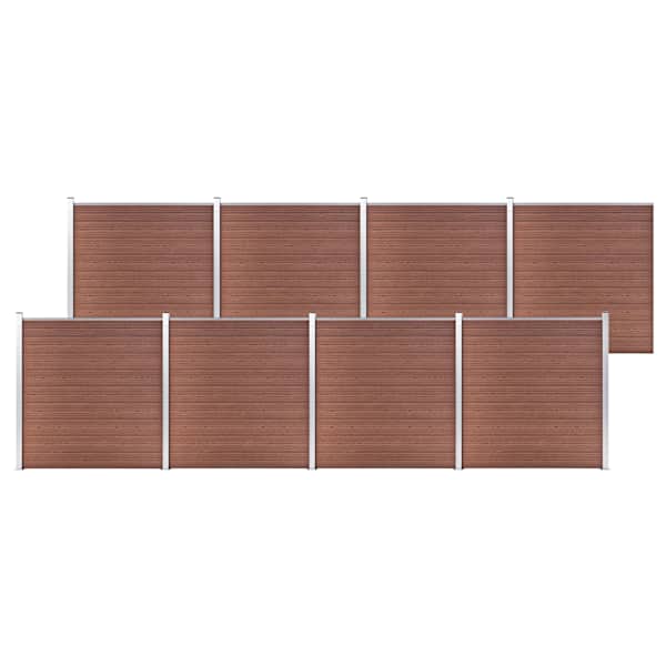 vidaXL aiapaneel, WPC, 1391 x 186 cm pruun